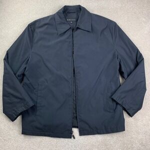 FLAW Baracuta Bomber Jacket Mens XXXL Navy Blue Full Zip Lightweight Windbreaker